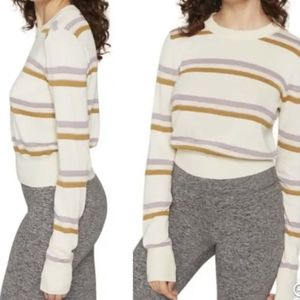 Spiritual Gangster Stripe Crop Nikki Sweater